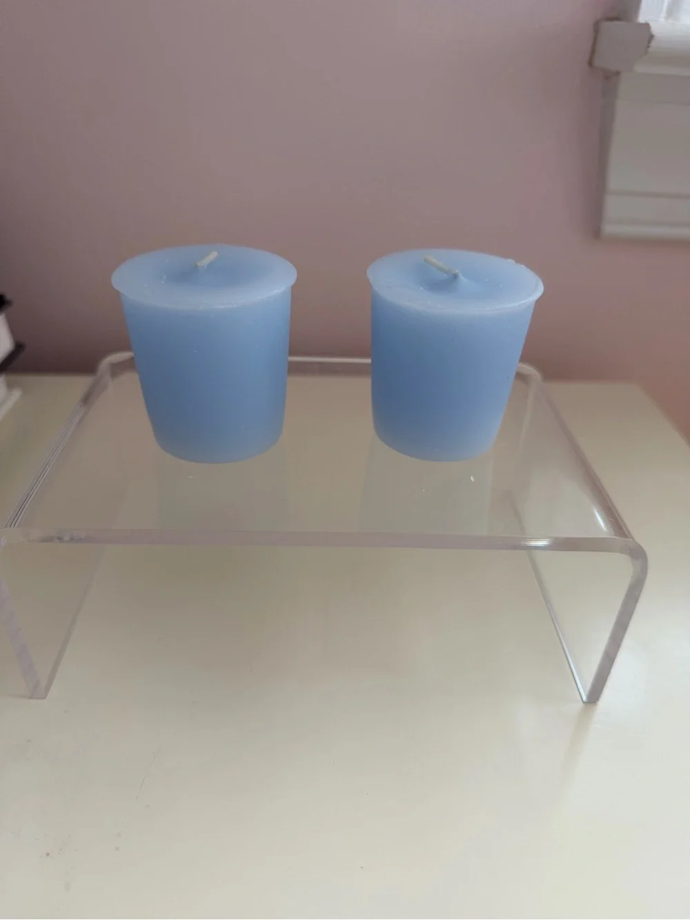 NEW Votive Candles Set of 12 Pastel Colors Unscented Boxed Pillar 2” Tall